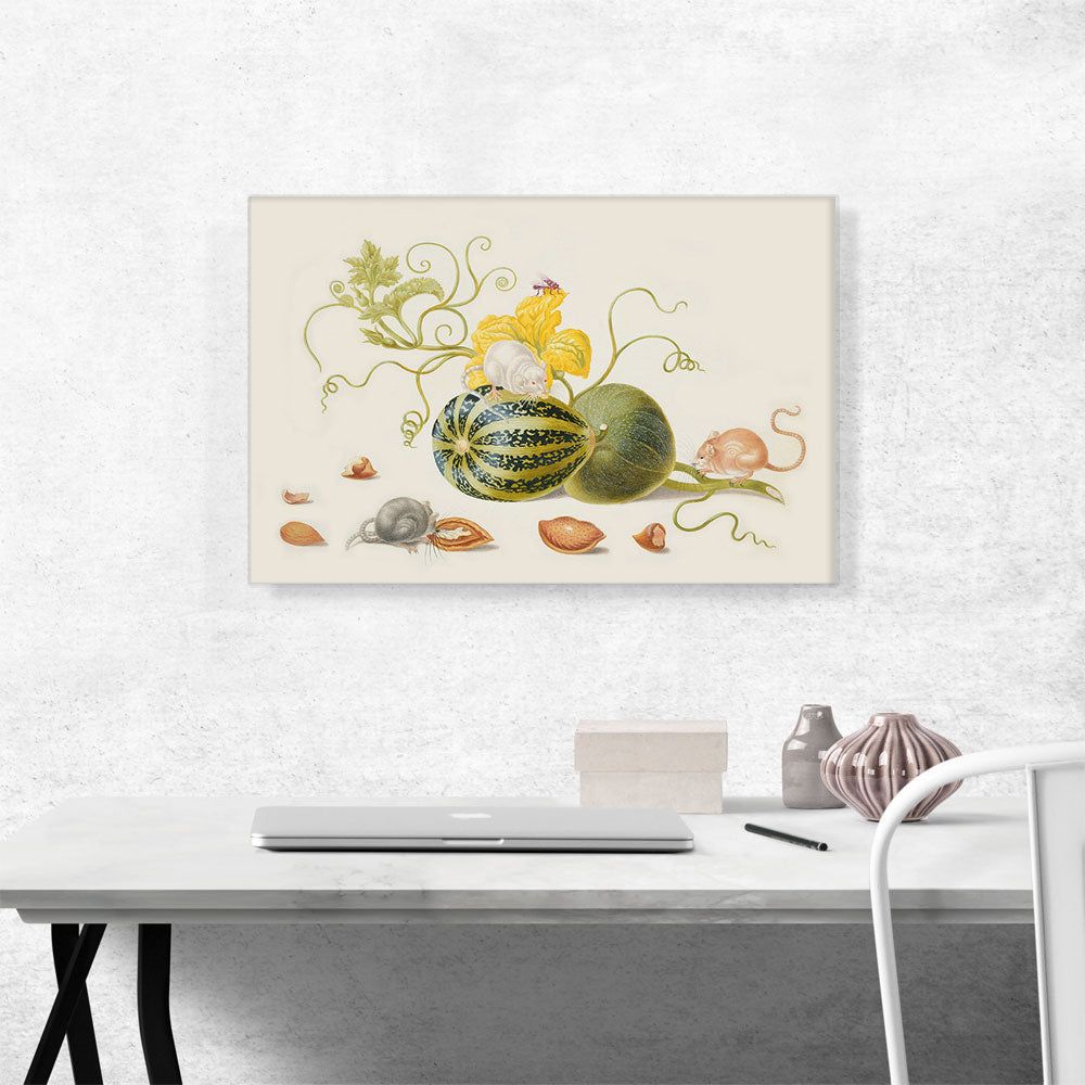 Mice With Squash and Nuts 1705 Wall Art