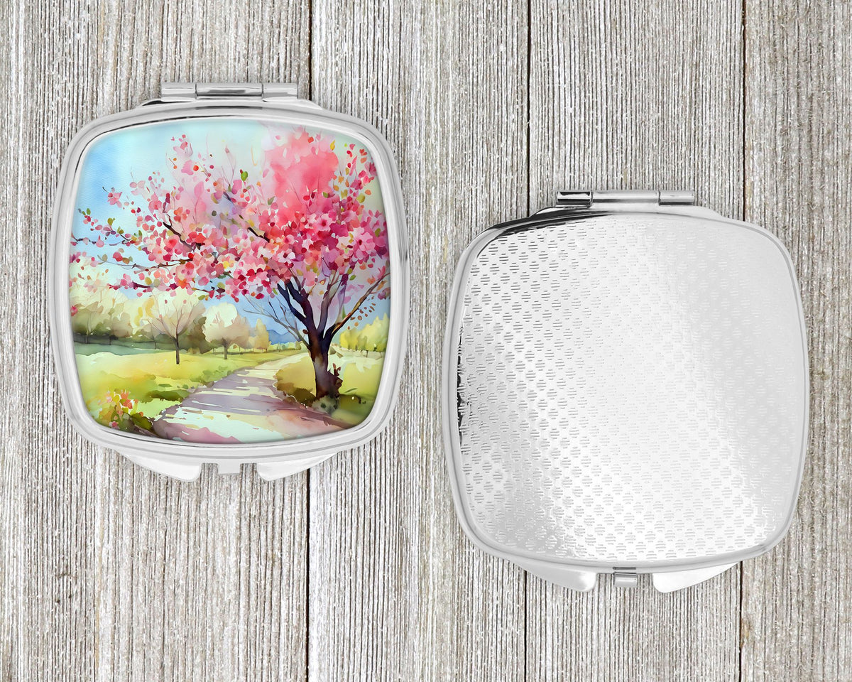 Michigan Apple Blossoms Folding Compact Mirror