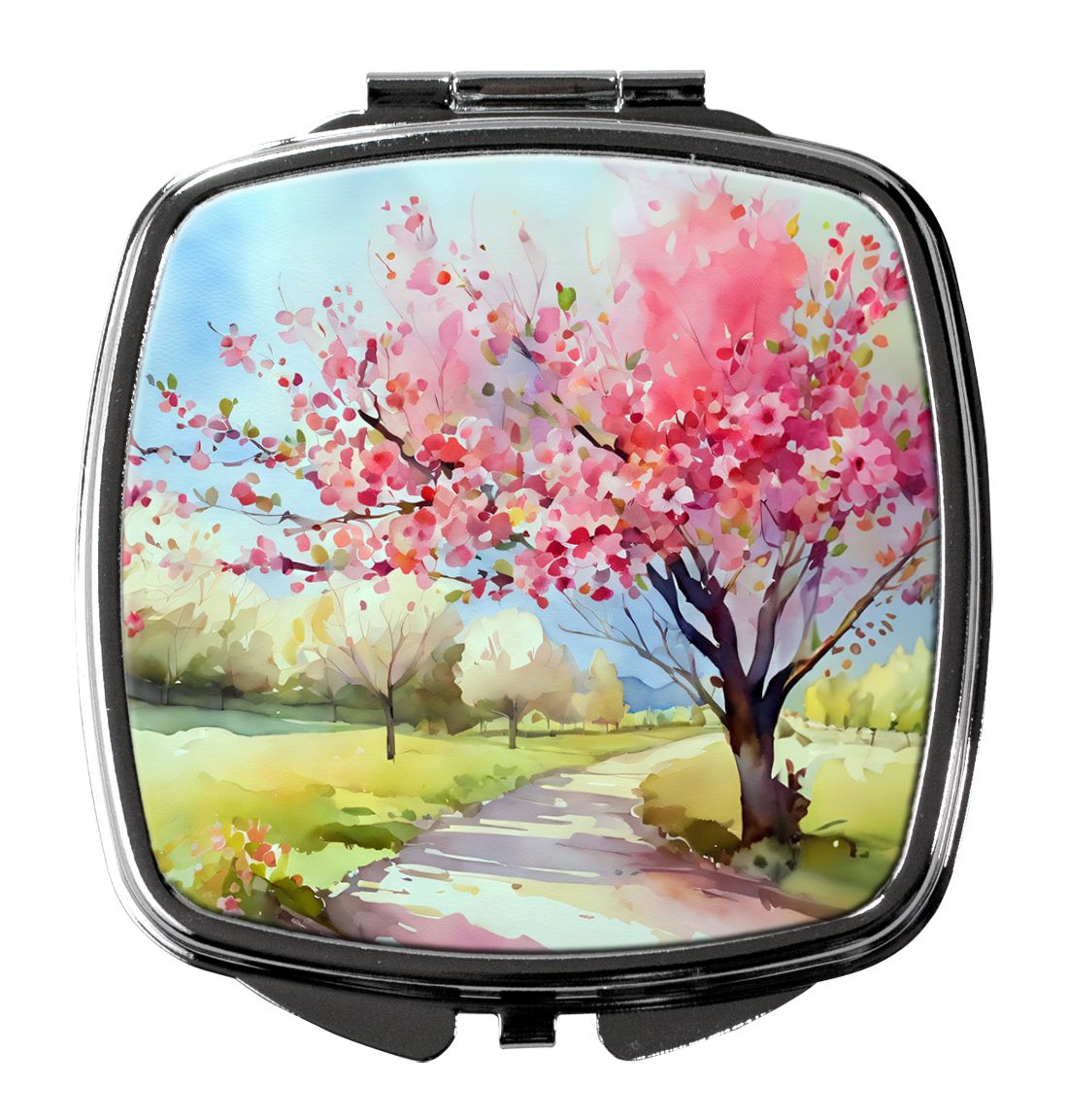 Michigan Apple Blossoms Folding Compact Mirror