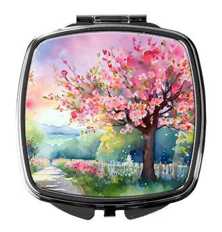 Michigan Apple Blossoms Watercolor Compact Mirror