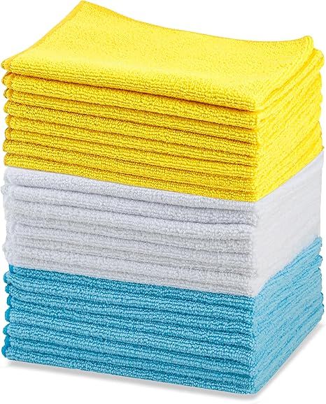 Ultra Absorbent Microfiber Cleaning Cloths - Lint Free & Streak Free