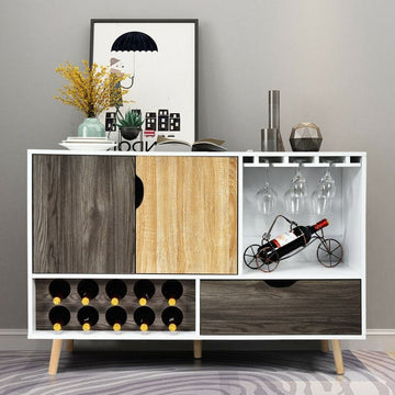 Mid-Century Sideboard with Wine and Glass Storage