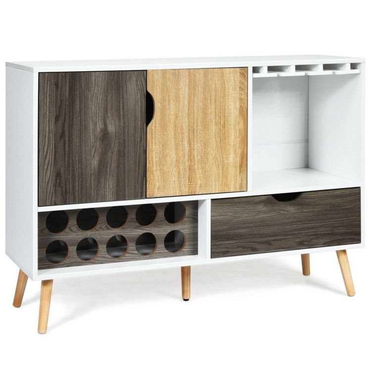 Mid-Century Sideboard with Wine and Glass Storage