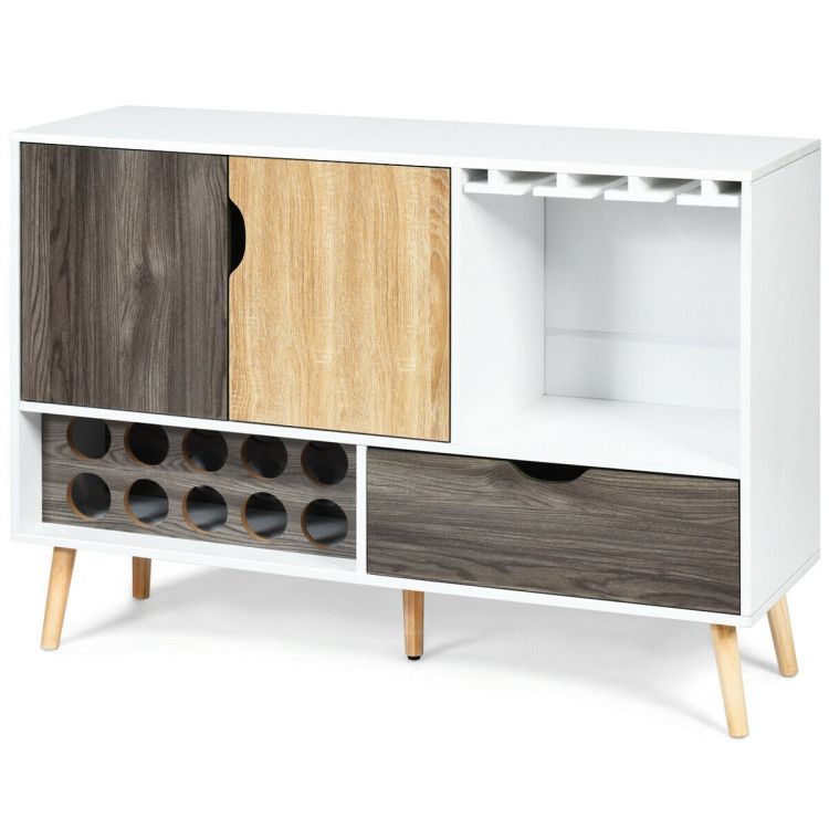 Mid-Century Sideboard with Wine and Glass Storage