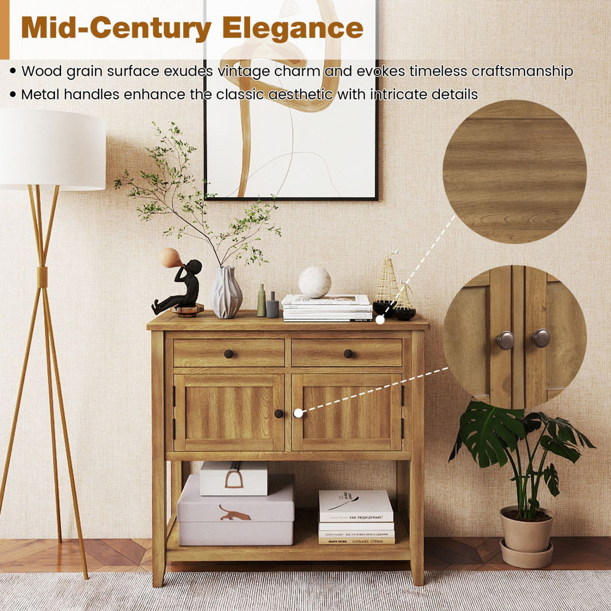 Mid-Century Console and Buffet Sideboard