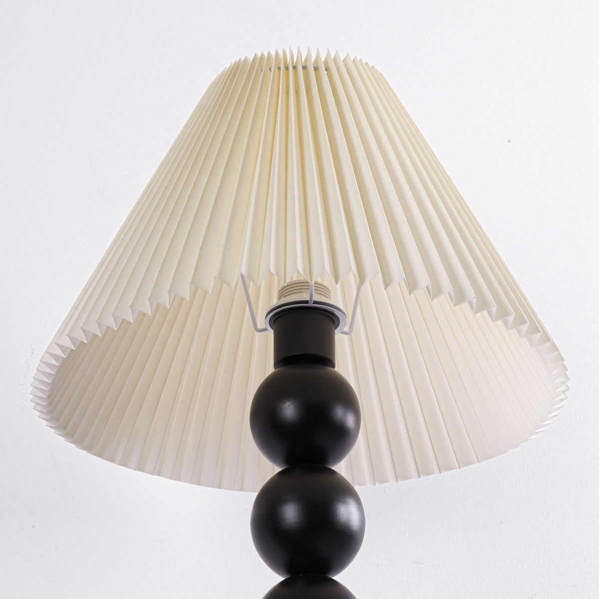 Mid-Century Floor Lamp with Pleated Shade