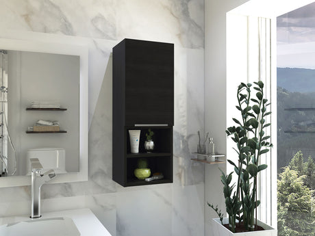 Mila Bathroom Cabinet - Two Concealed and Two Open Shelves