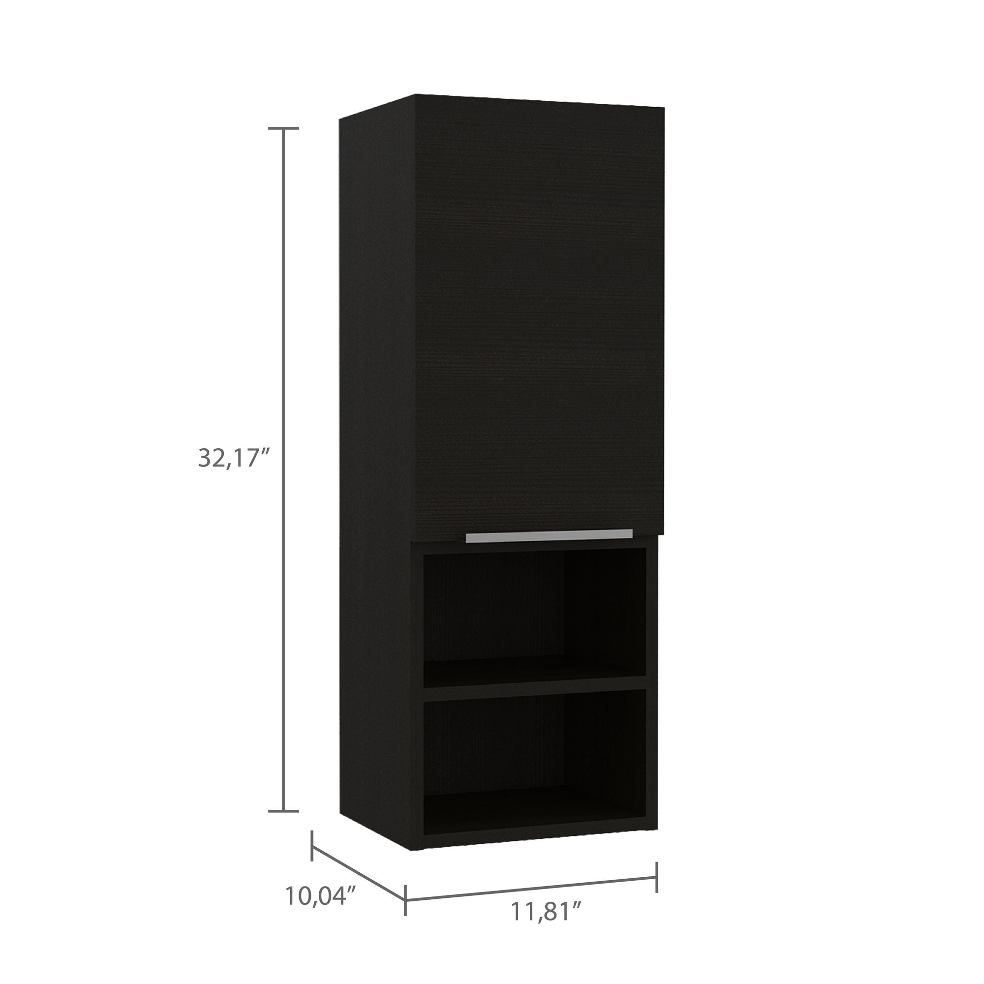 Mila Bathroom Cabinet - Two Concealed and Two Open Shelves