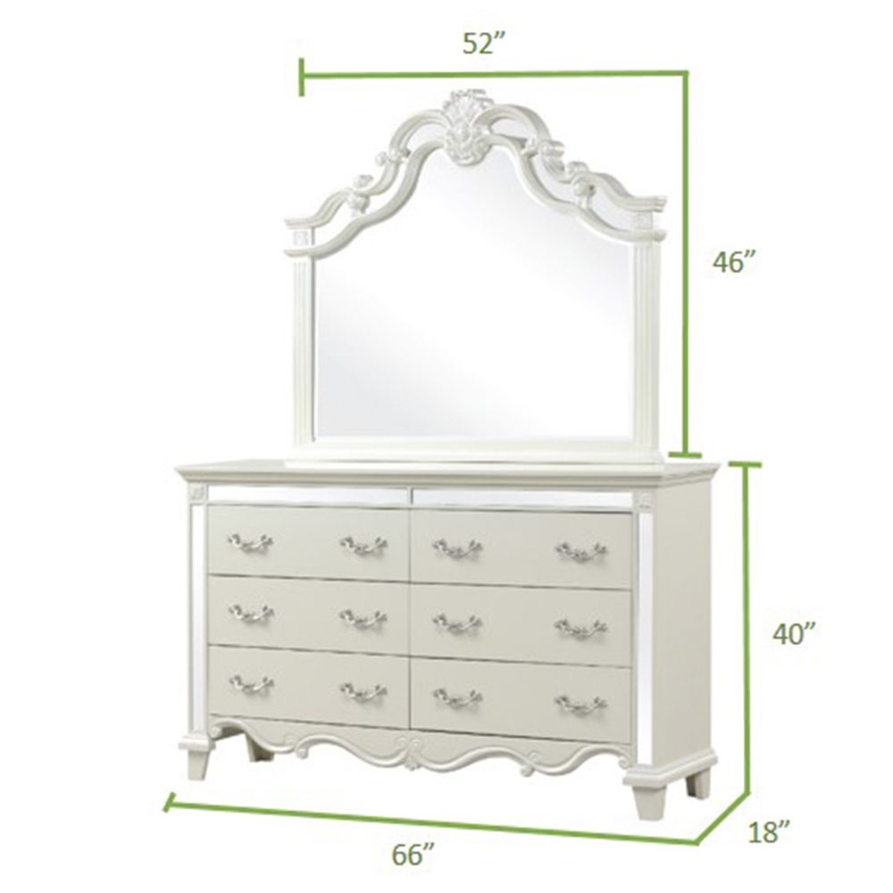 Milan Mirror-Framed Bedroom Dresser