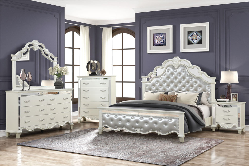 Milan Mirror-Framed Bedroom Dresser