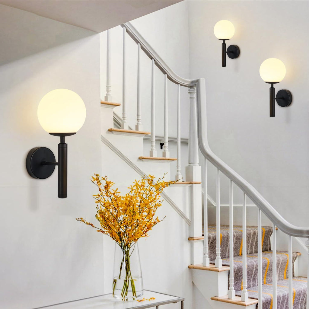 Mid-Century Globe Wall Sconce with Reversible Orientation