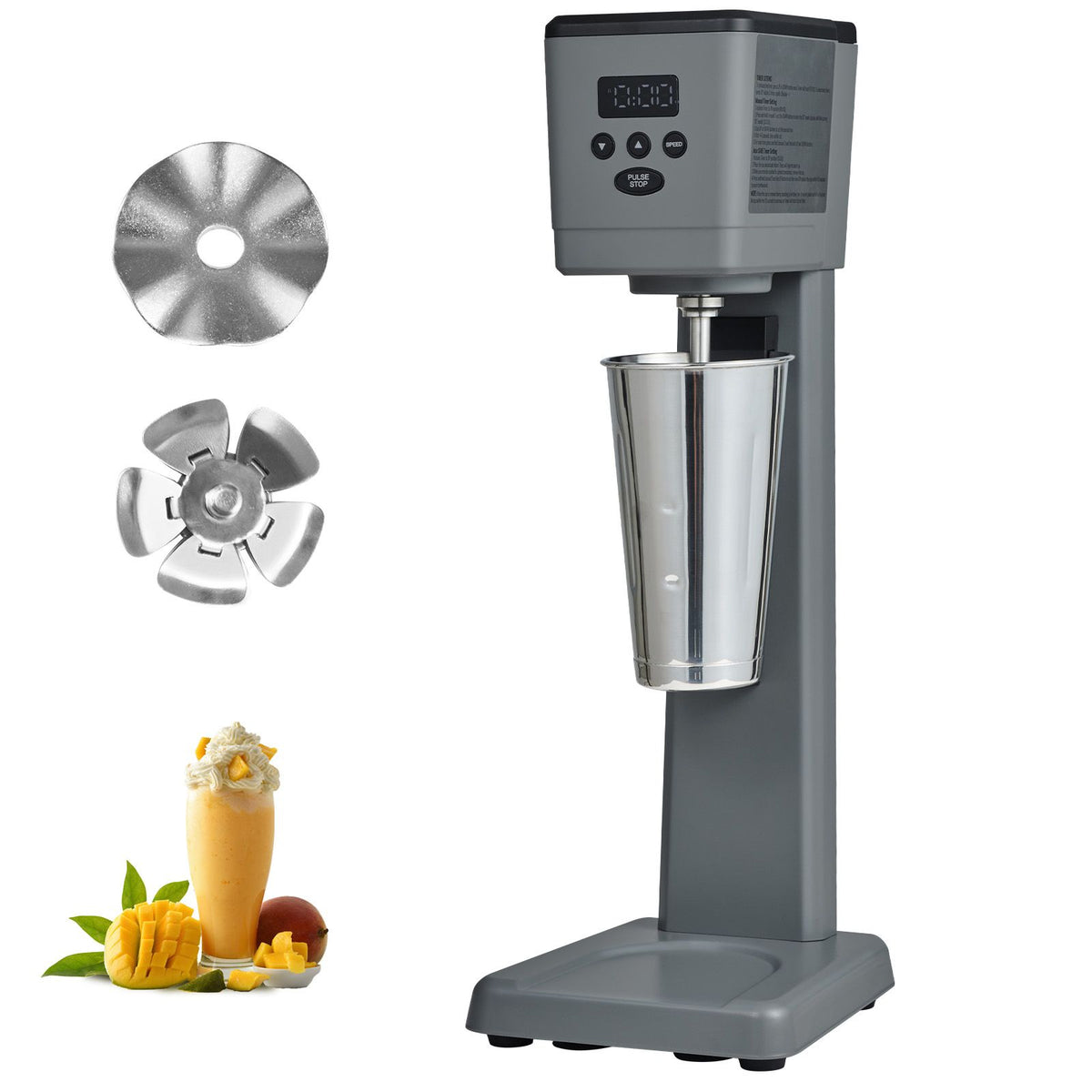 Fast 12-Second Electric Milkshake Maker with 3 Speeds and Intelligent Sensing