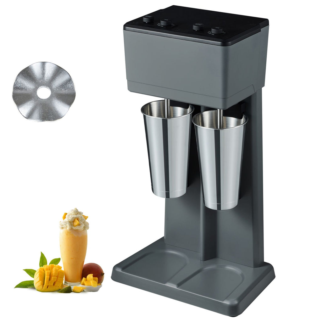 Double Head Milkshake Maker with 3 Speeds and Timer for Home or Commercial Use