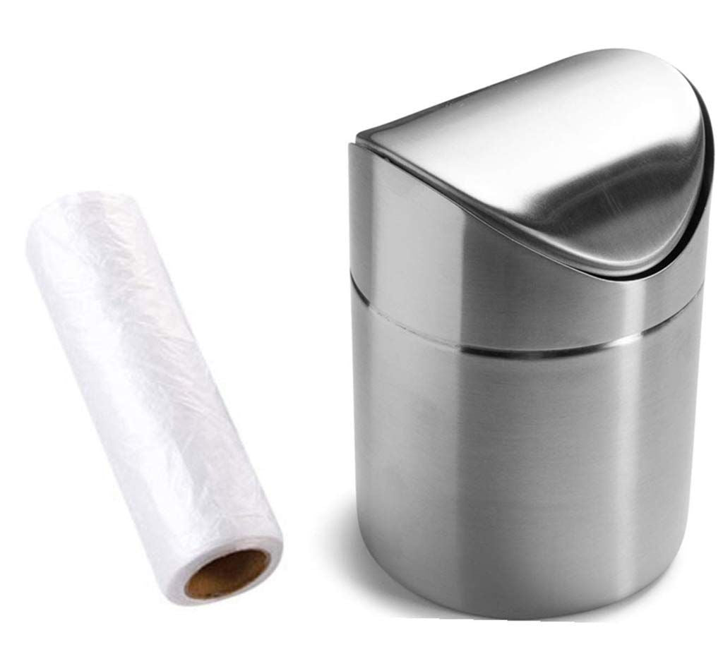Mini Countertop Trash Can with Swing Lid
