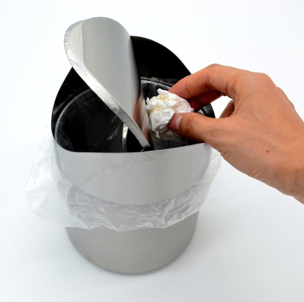 Mini Countertop Trash Can with Swing Lid