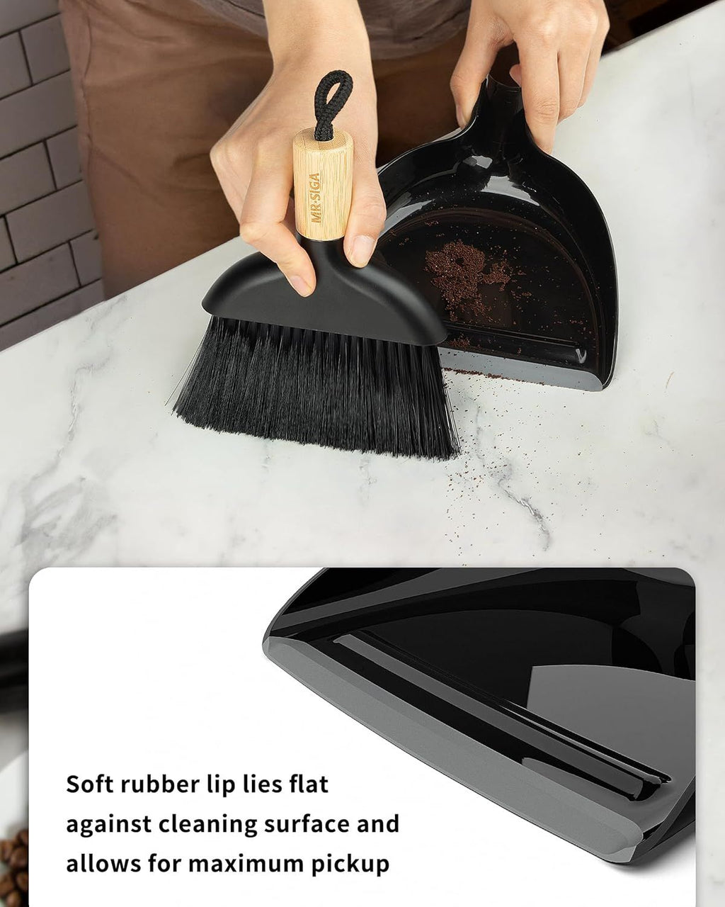 Compact Dustpan and Brush Set for Home Cleaning