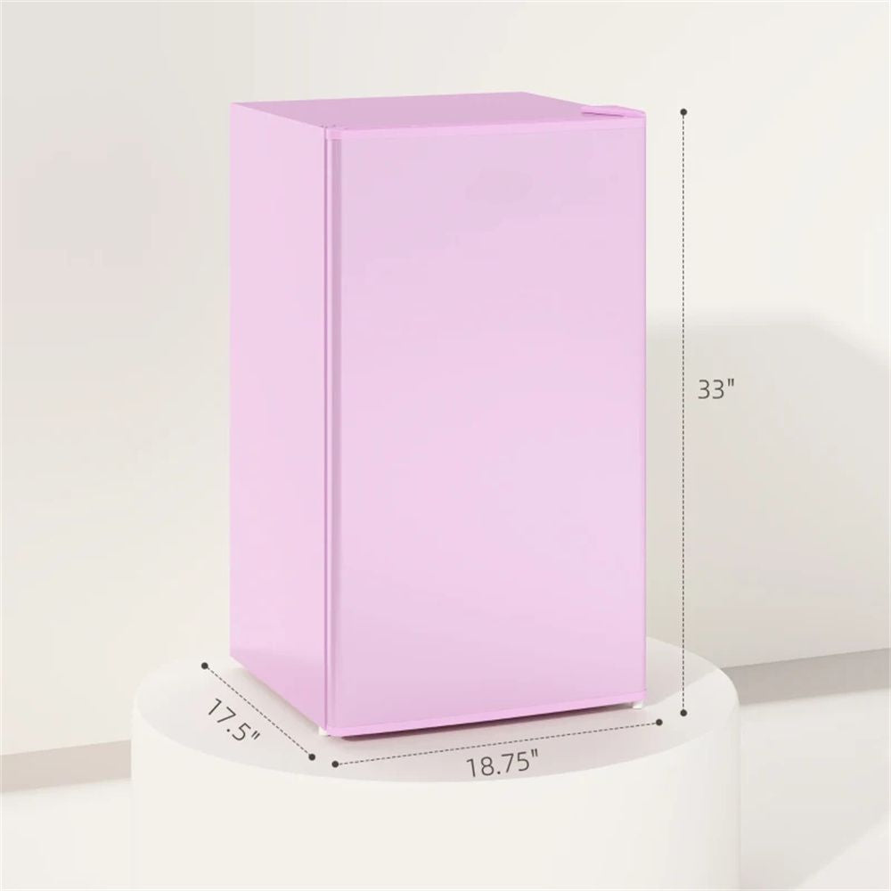 Mini fridge, freezer, pink color