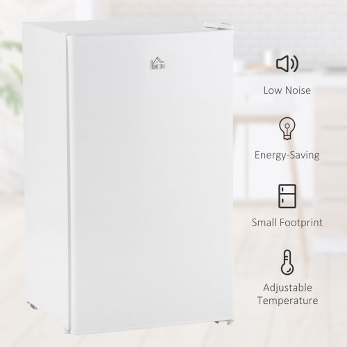 Compact Mini Fridge with Freezer and Adjustable Thermostat