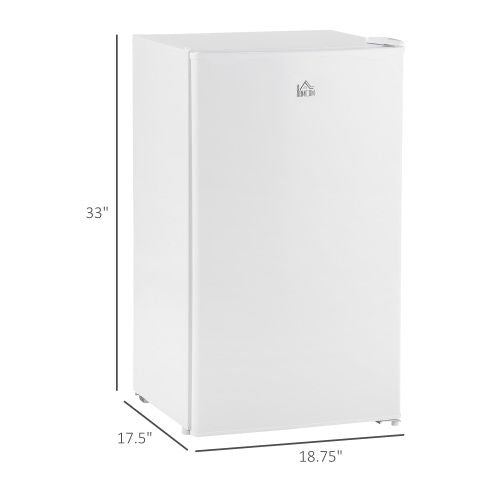 Compact Mini Fridge with Freezer and Adjustable Thermostat