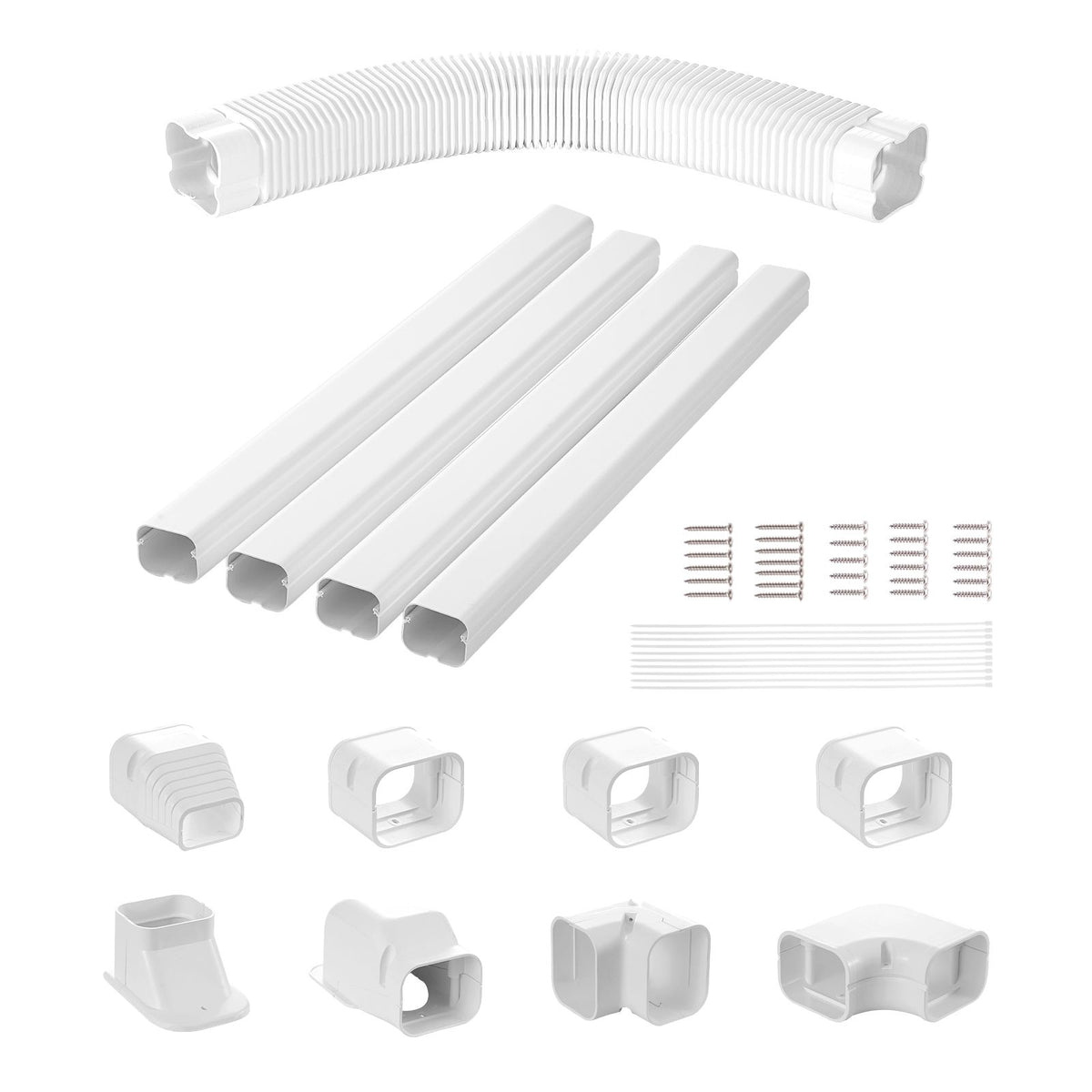 Mini Split Line Set Cover 3- x, PVC Decorative Pipe Cover
