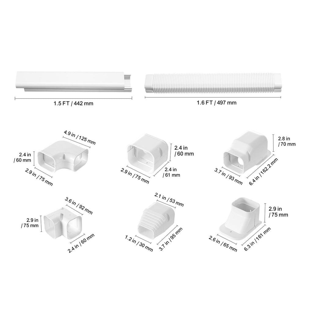 Mini Split Line Set Cover – Complete Installation Kit for Air Conditioner