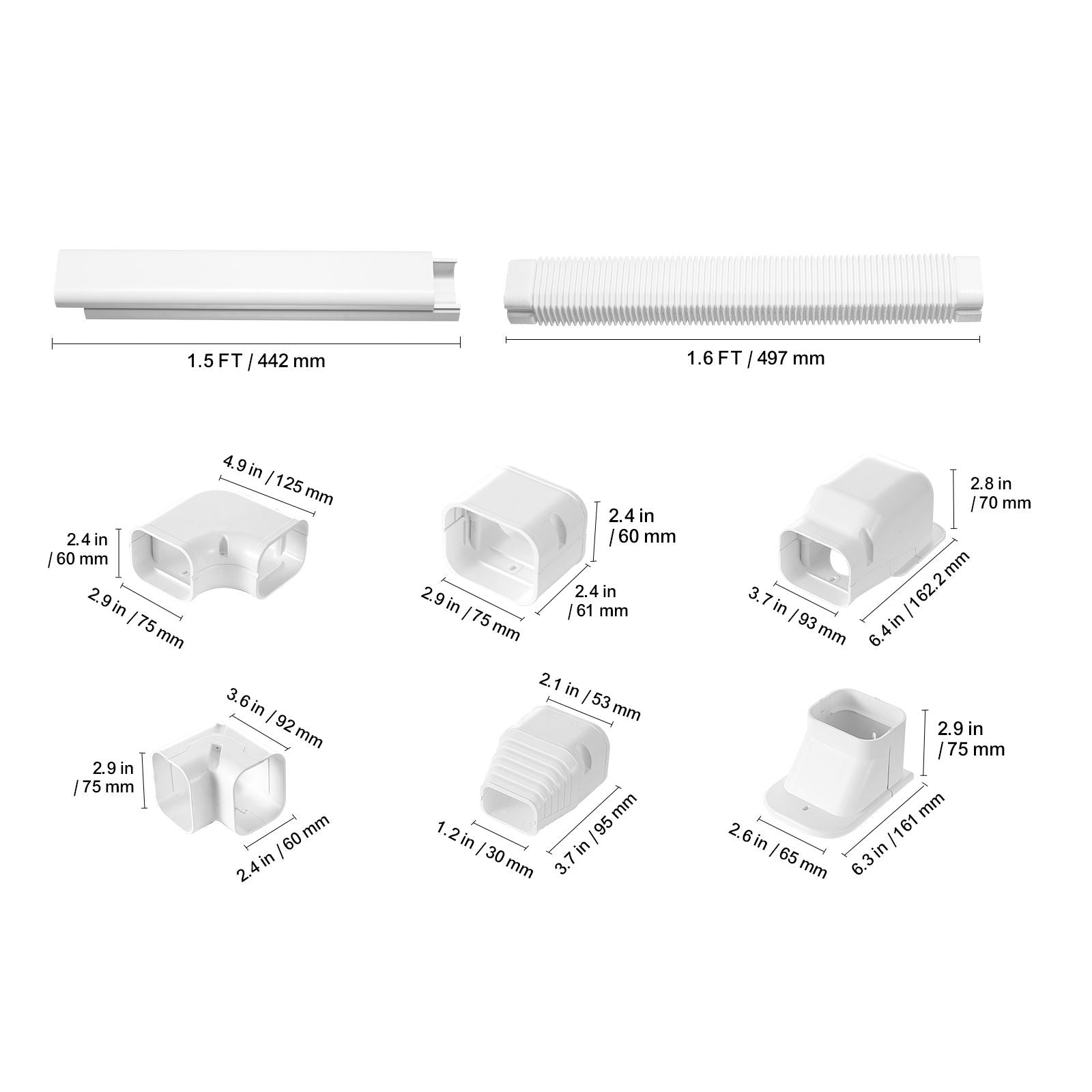Mini Split Line Set Cover – Complete Installation Kit for Air Conditioner