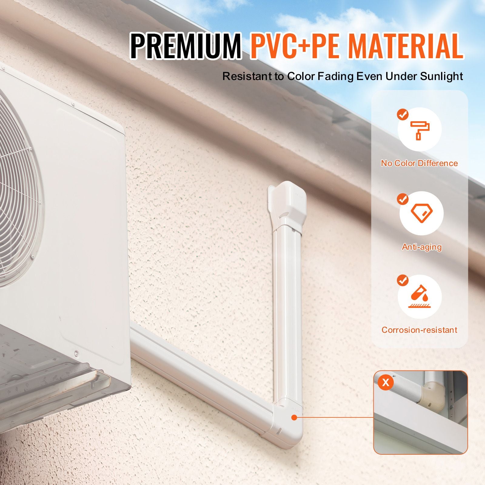 Mini Split Line Set Cover – Complete Installation Kit for Air Conditioner