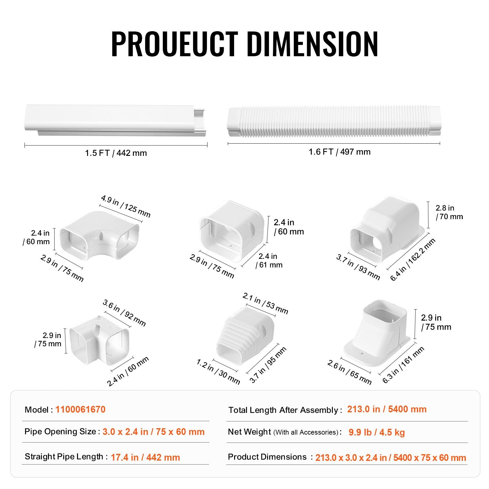 Mini Split Line Set Cover – Complete Installation Kit for Air Conditioner