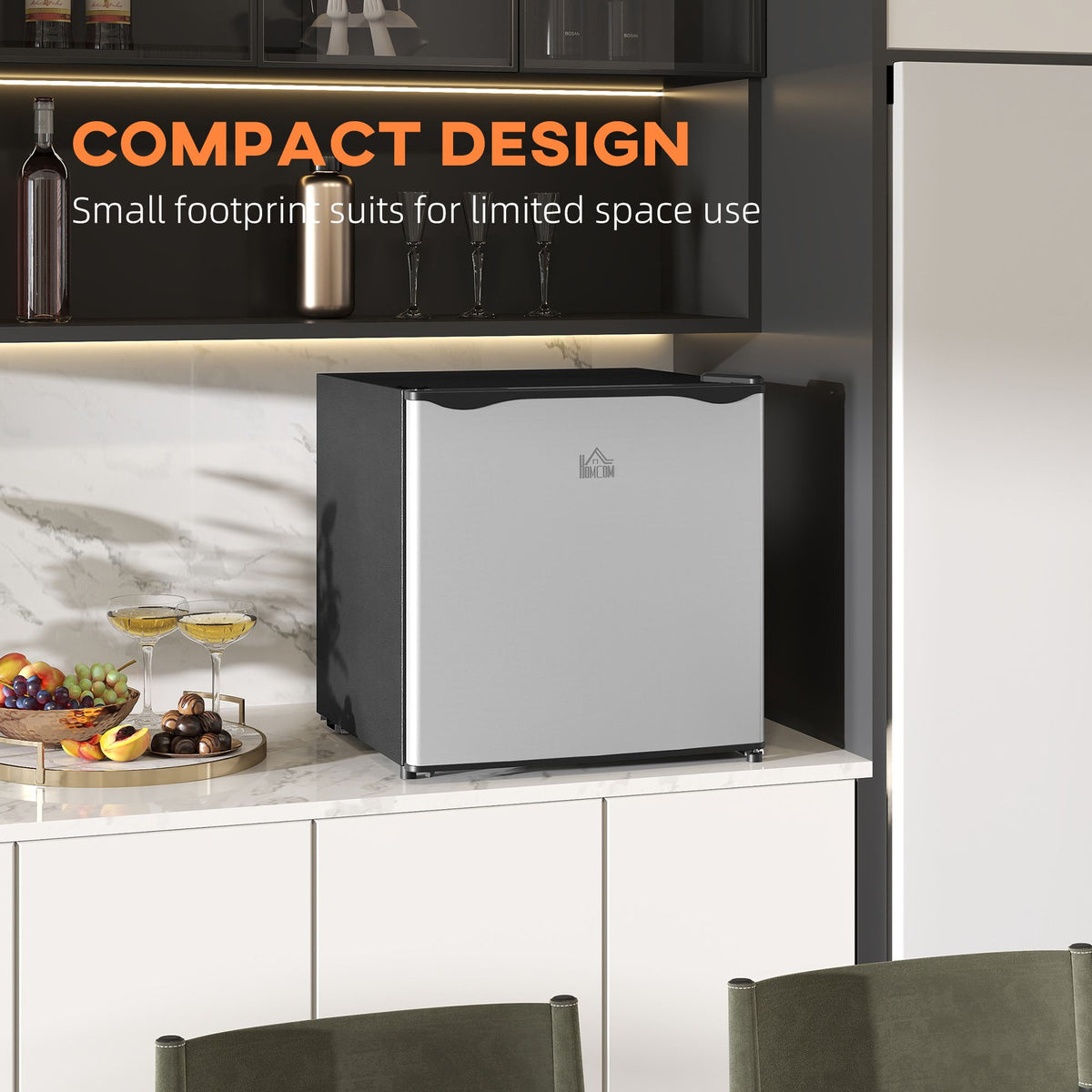 Compact Upright Freezer with Adjustable Temperature and Removable Shelf