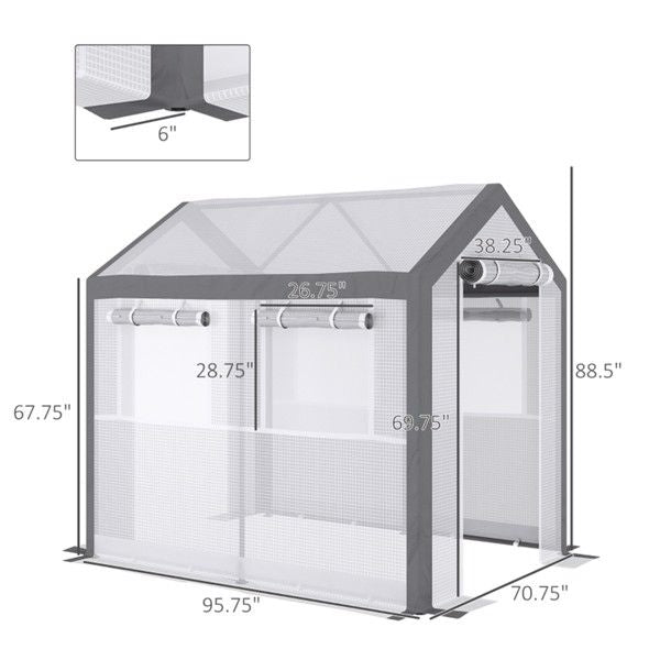 Mini Walk-in Greenhouse – Ideal for Vegetables, Fruits, and Flowers