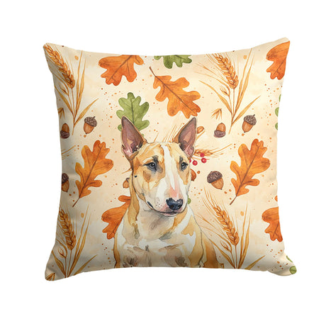 Miniature Bull Terrier Heirloom Fall Throw Pillow