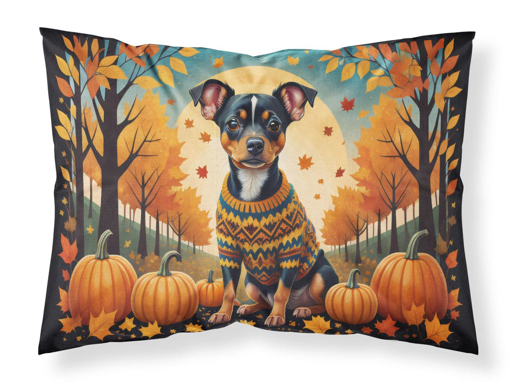 Miniature Pinscher Fall Artwork Standard Pillowcase