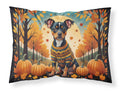 Miniature Pinscher Fall Artwork Standard Pillowcase