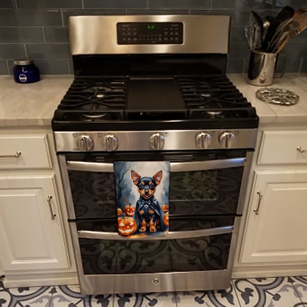 Miniature Pinscher Halloween Kitchen Towel