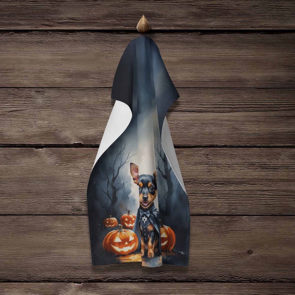 Miniature Pinscher Halloween Kitchen Towel