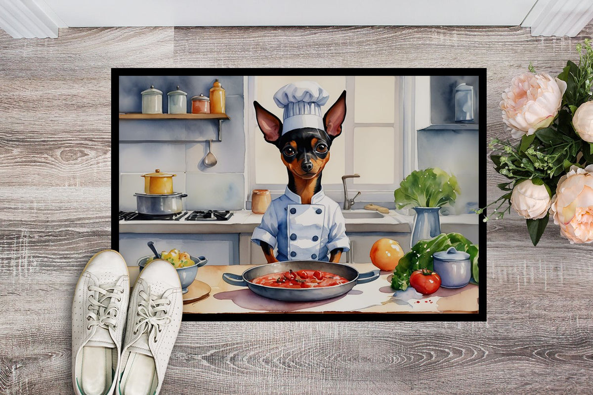 Miniature Pinscher Chef Indoor-Outdoor Doormat