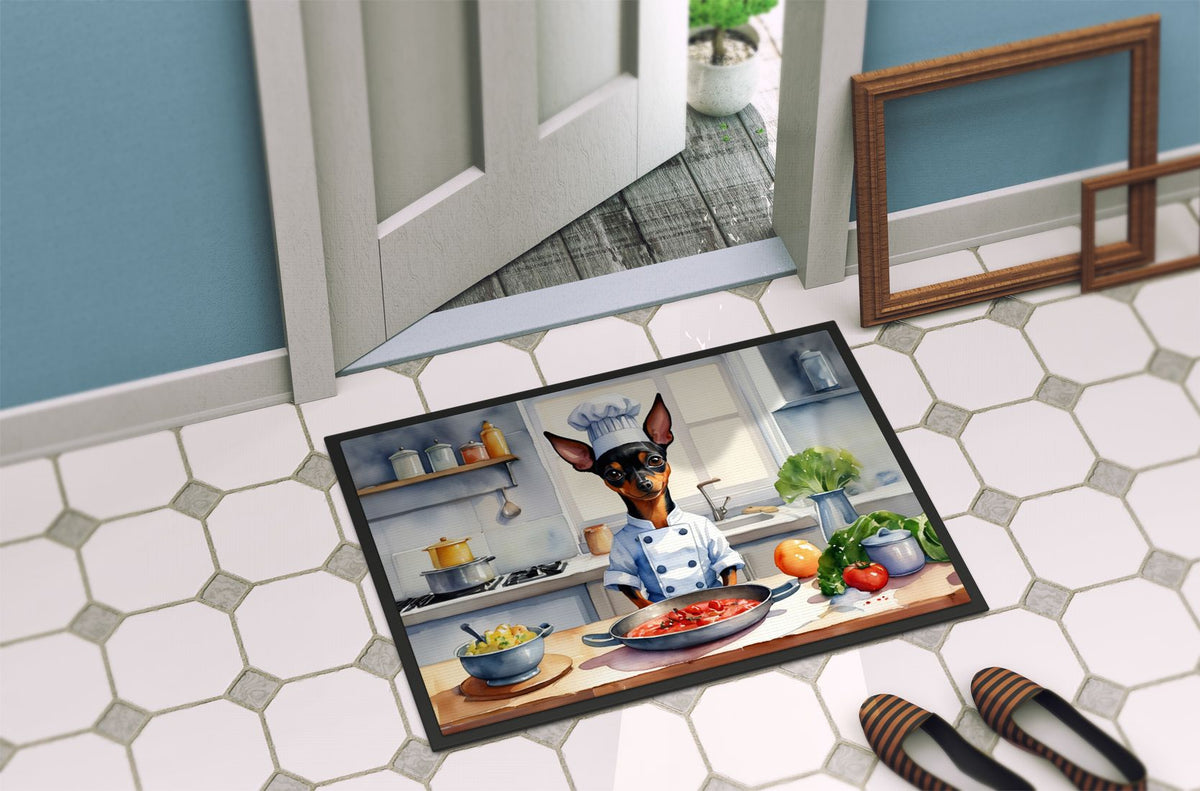 Miniature Pinscher Chef Indoor-Outdoor Doormat