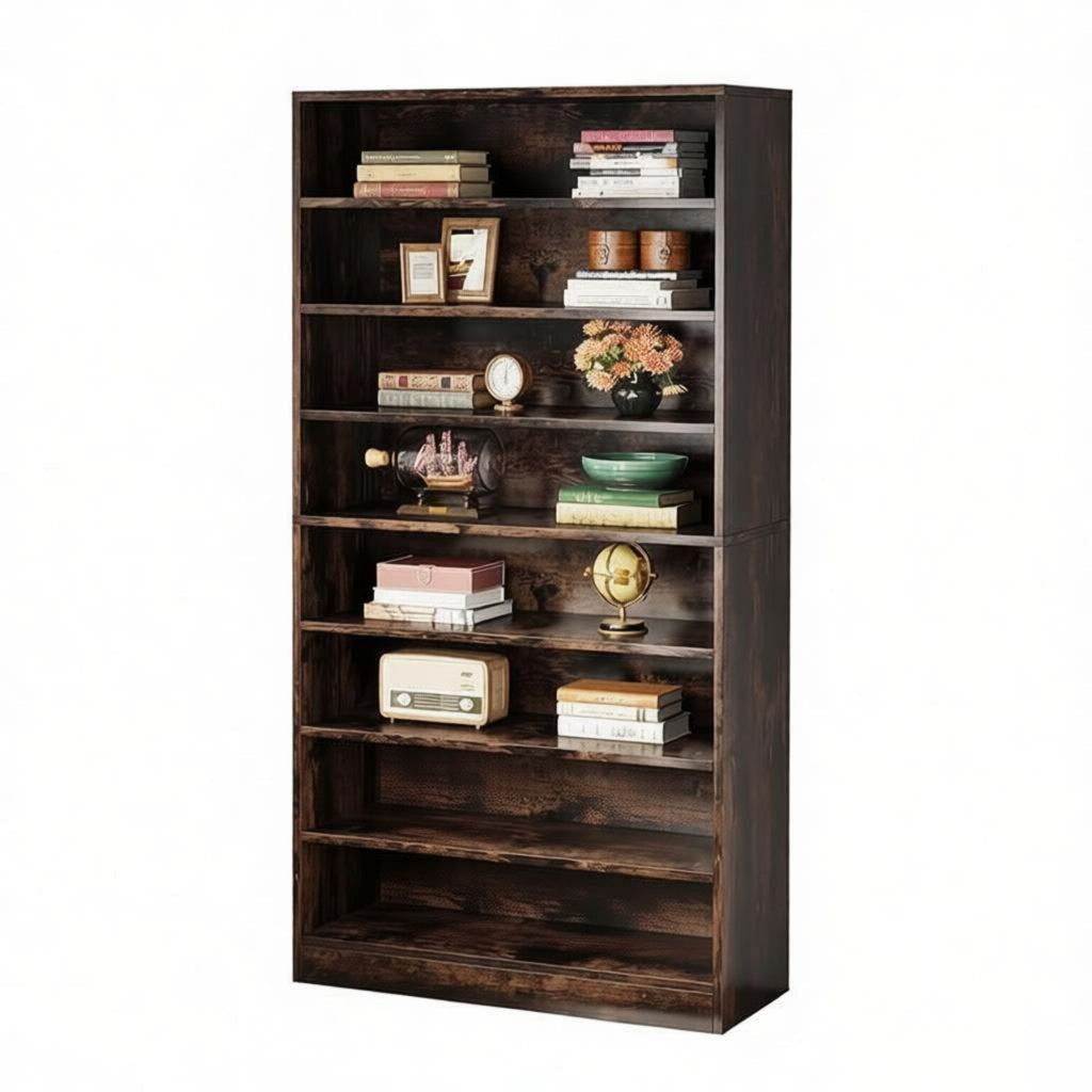 Minimalist Space-Saving Bookshelf for Flexible Display