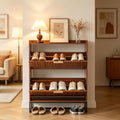 Mid-Century Shoe Storage Cabinet with Space-Saving Design
