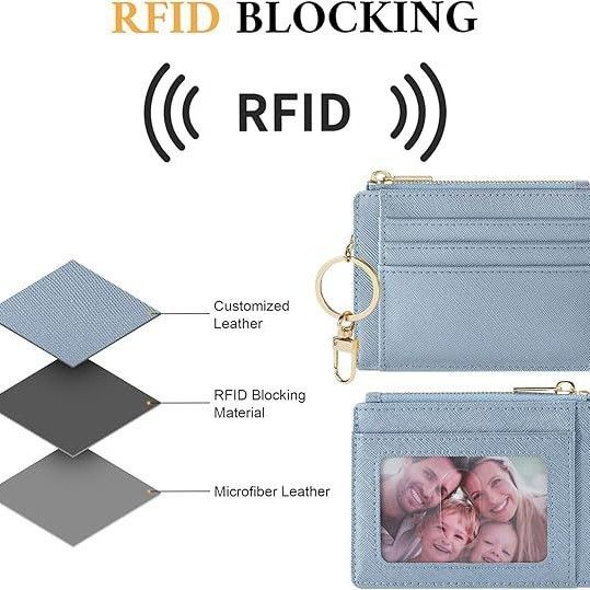 Minimalist Mini Wallet with Wrist Lanyard and Key Ring