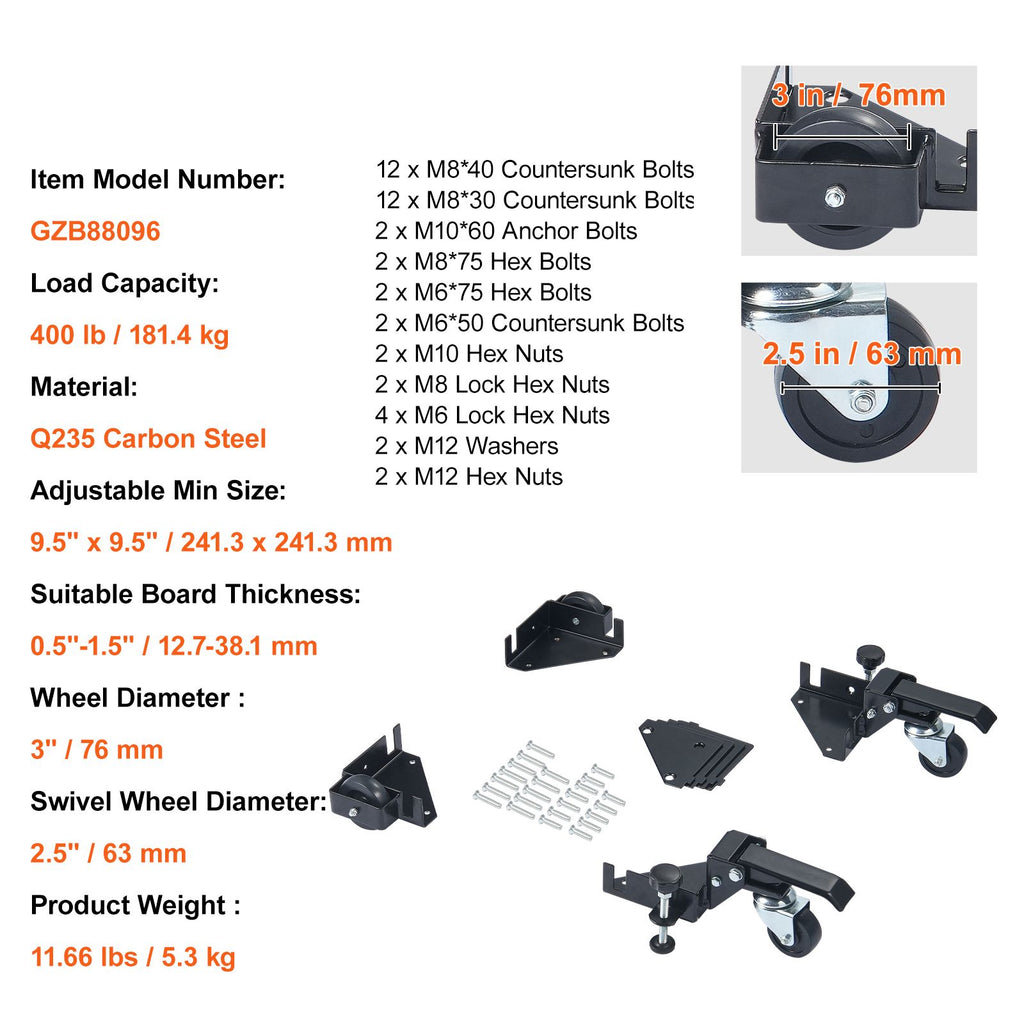 Adjustable Mobile Base for Workshop Equipment