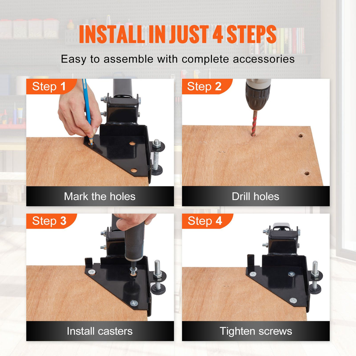 Adjustable Mobile Base for Workshop Equipment