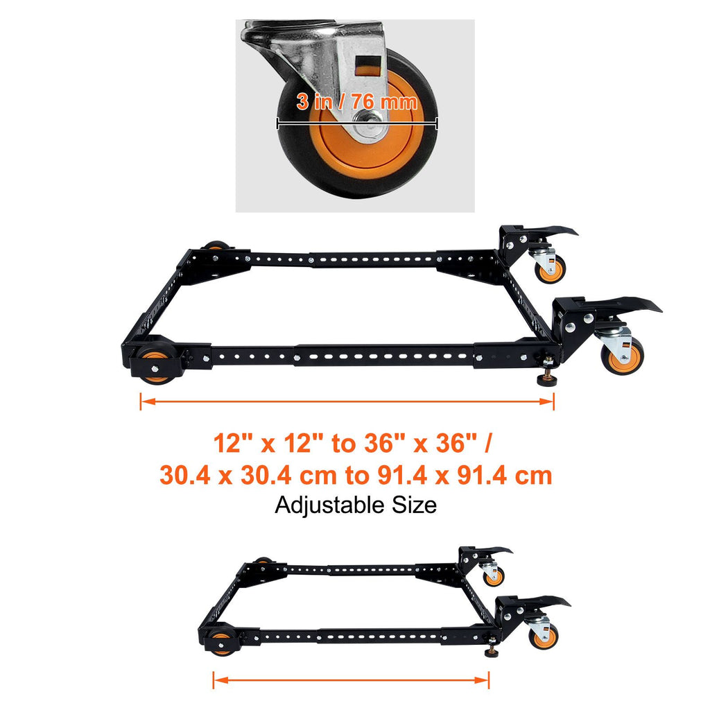 VEVOR Adjustable Mobile Base with Locking Wheels