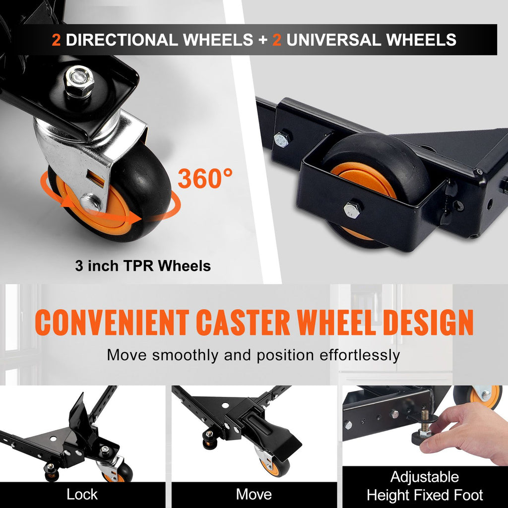 VEVOR Adjustable Mobile Base with Locking Wheels
