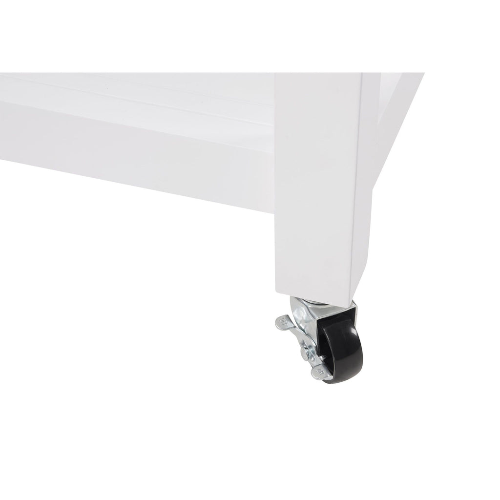 Mobile Kitchen Island with Drawers and Ventilated Bins
