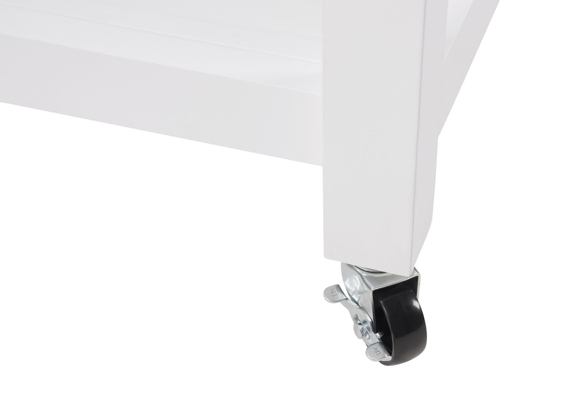 Mobile Kitchen Island with Drawers and Ventilated Bins