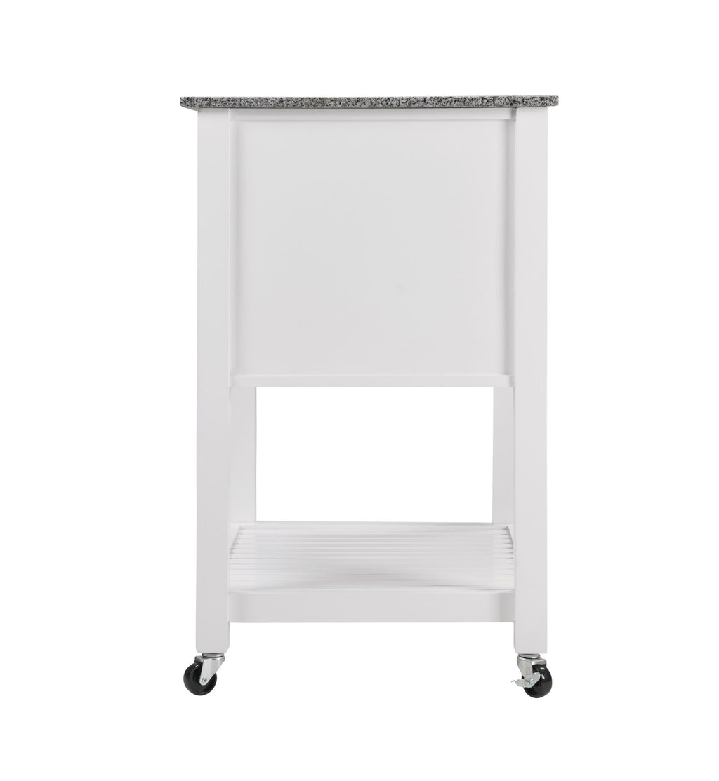 Mobile Kitchen Island with Drawers and Ventilated Bins