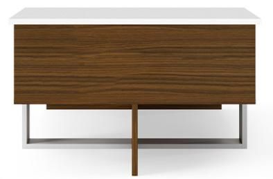Modern 2-Tier Coffee Table Irregular Center Table with Open Storage Shelf for Living Room