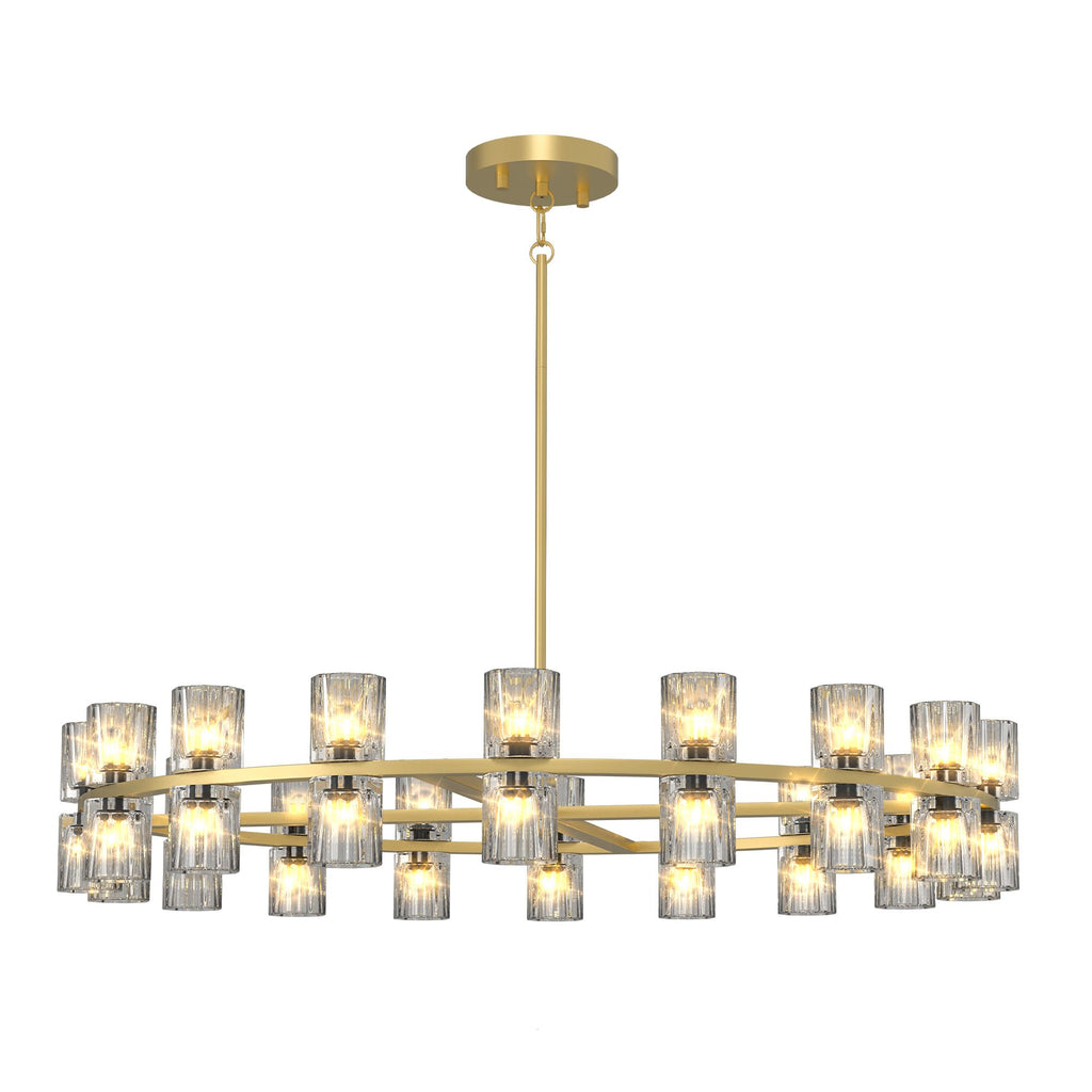 Modern Gold Round Crystal Chandelier