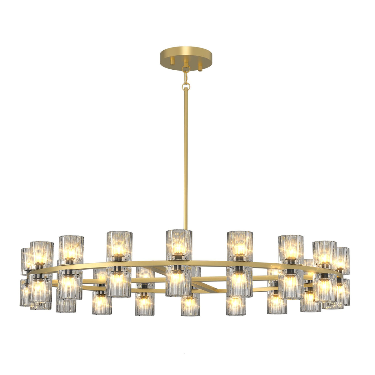 Modern Gold Round Crystal Chandelier